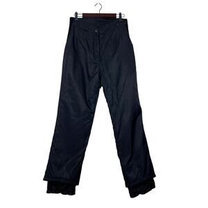 Obermeyer Ski Snowboard Pants Women’s Sz 12 Black High Waisted Insulated Nylon
